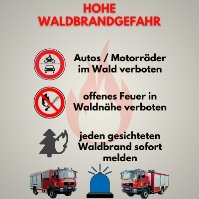 Achtung: Höchste Waldbrandgefahrenstufe im Landkreis Lüchow-Dannenberg!