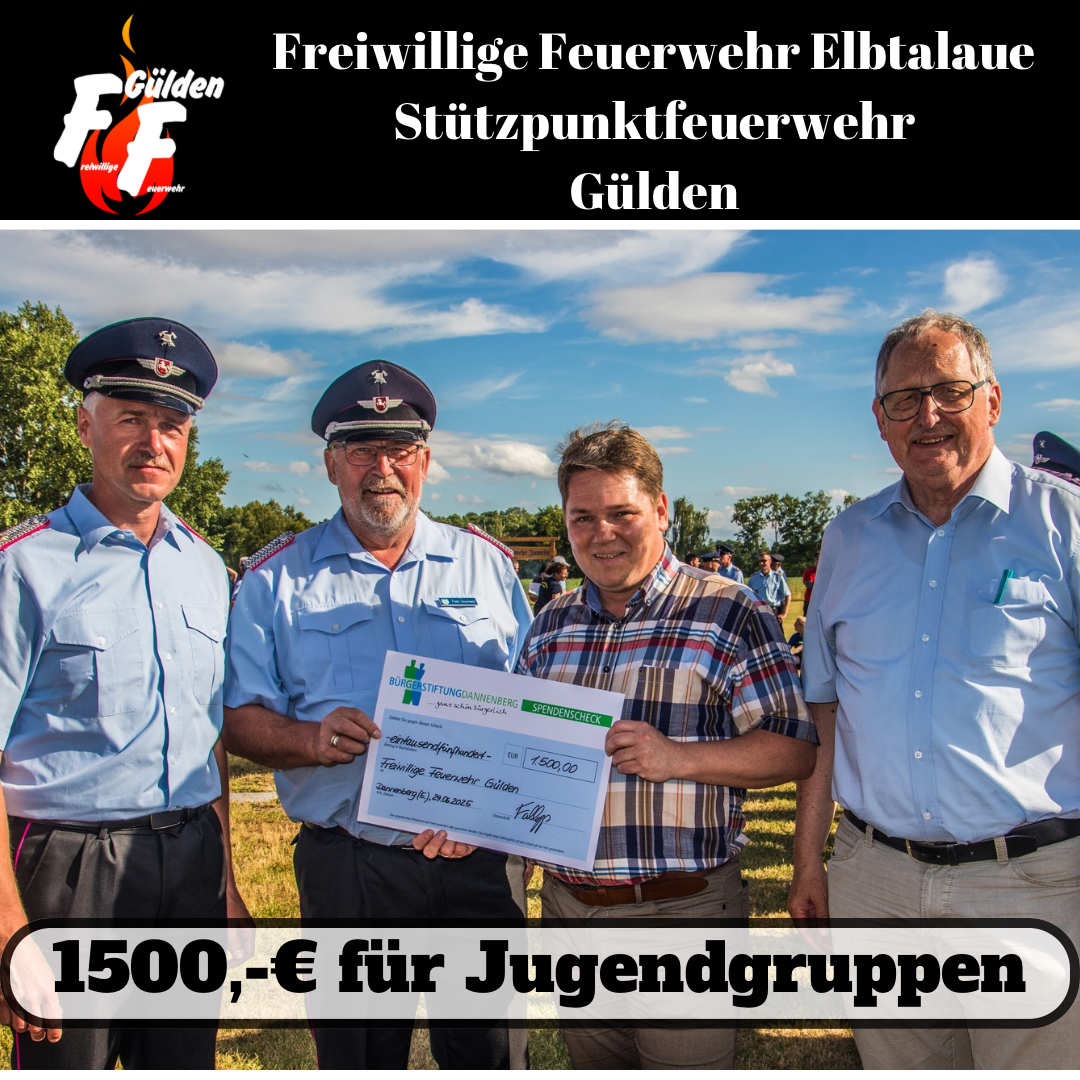  Bürgerstiftung Dannenberg unterstützt Jugendfeuerwehr und Floriangruppe 