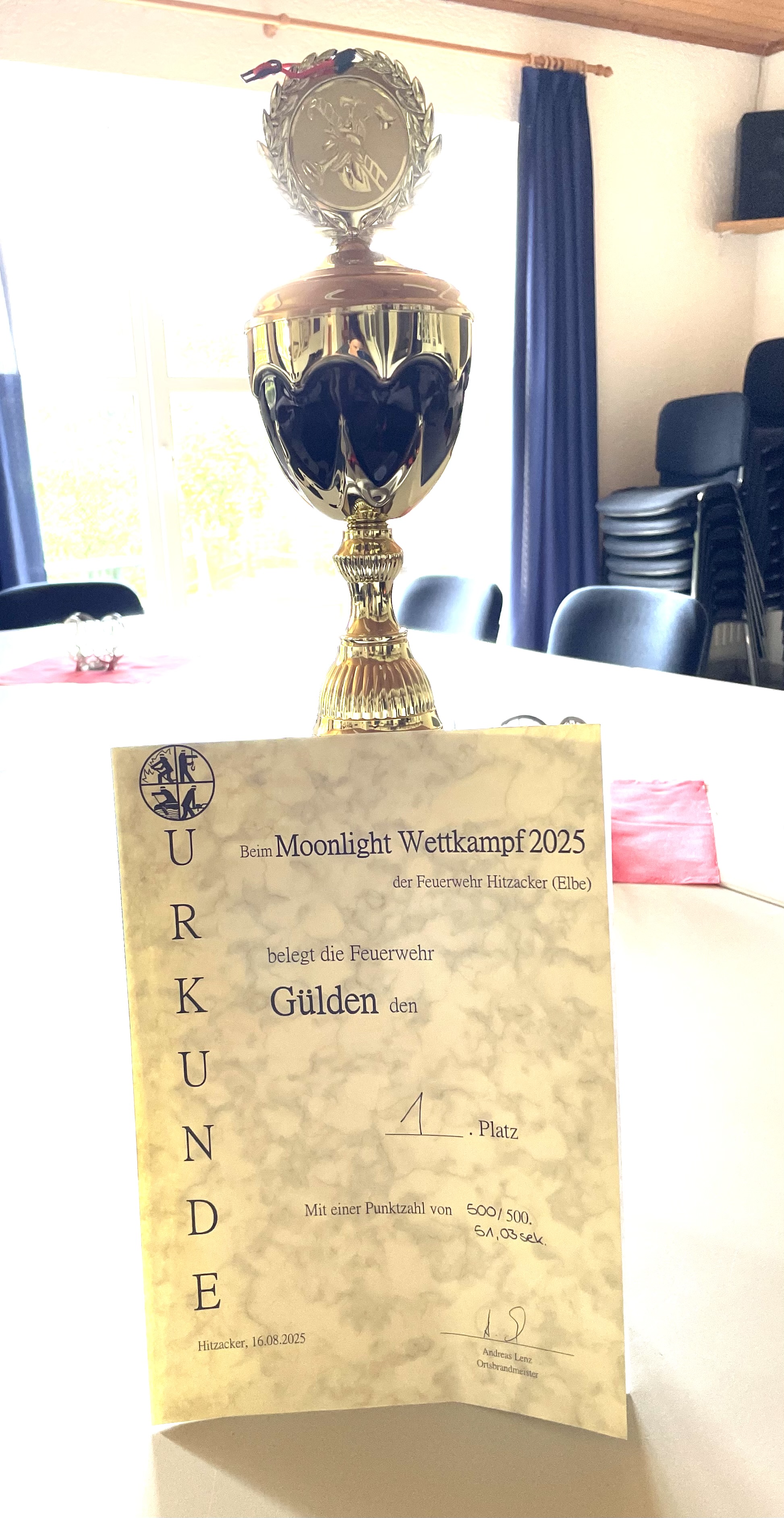 Feuerwehr Gülden holt den Sieg beim Moonlight-Wettkampf in Hitzacker